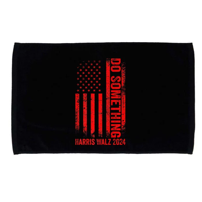 Do Something Kamala Harris Waltz 2024 Red Usa Flag Premium Microfiber Hand Towel