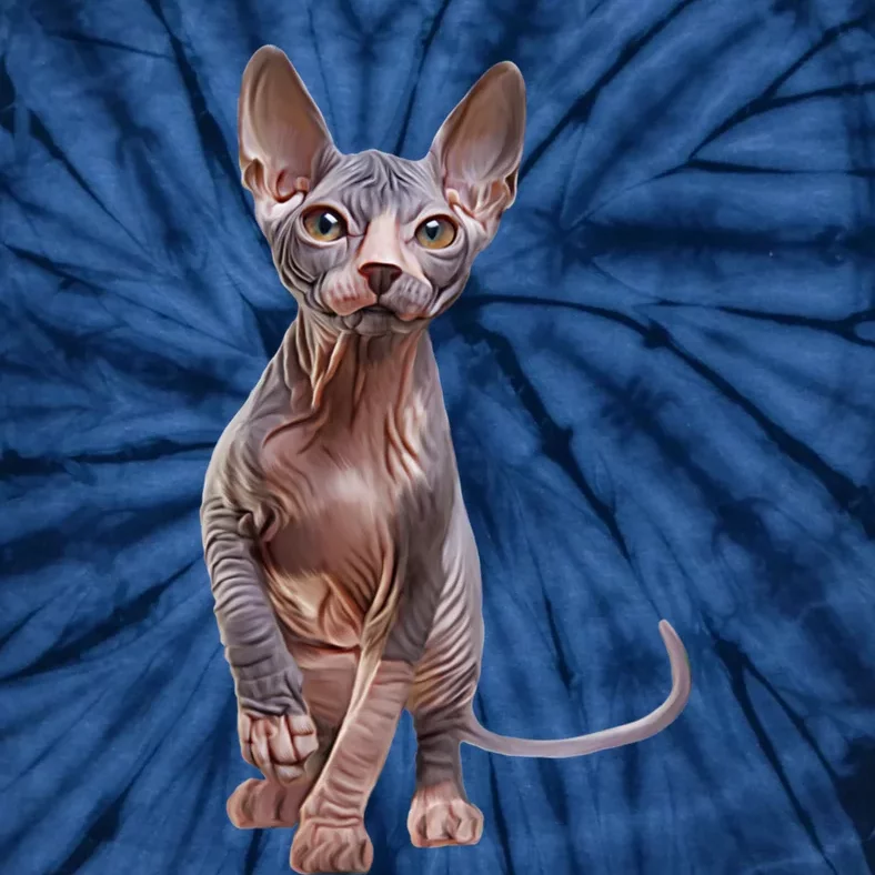 Drawing Sphynx Kitten Tie-Dye T-Shirt