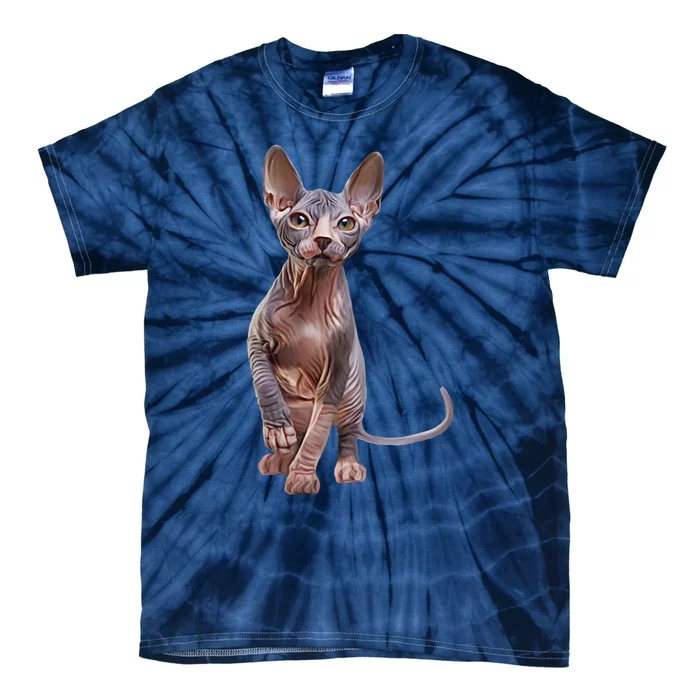 Drawing Sphynx Kitten Tie-Dye T-Shirt