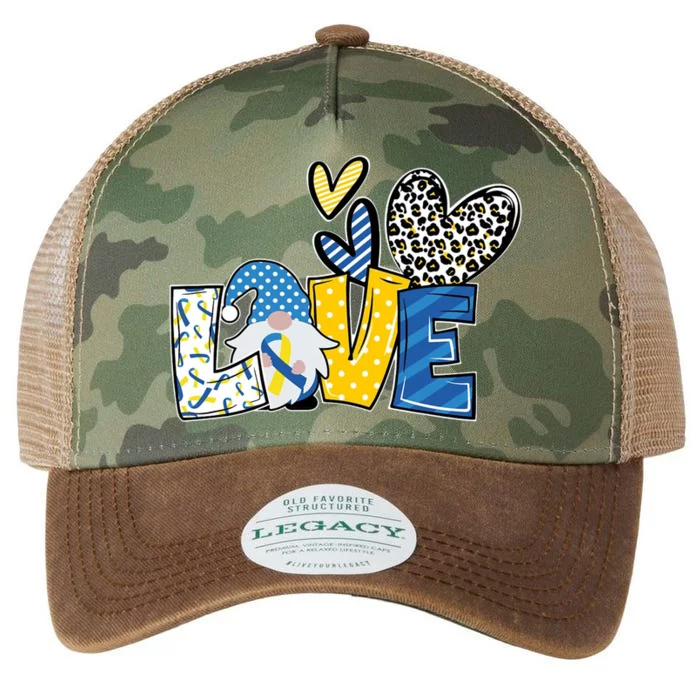 Down Syndrome Love Gnome Awareness Legacy Tie Dye Trucker Hat