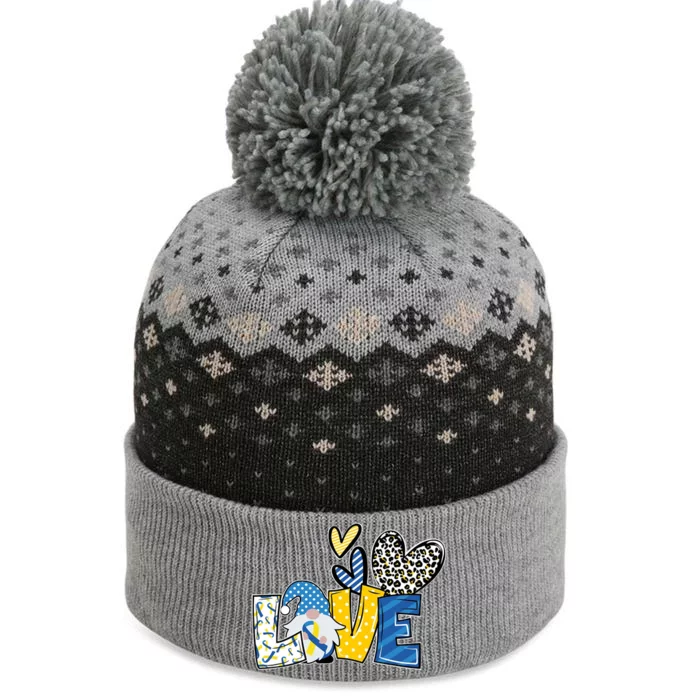 Down Syndrome Love Gnome Awareness The Baniff Cuffed Pom Beanie