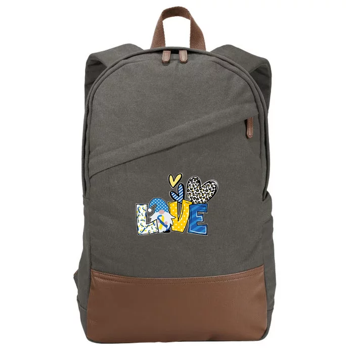 Down Syndrome Love Gnome Awareness Cotton Canvas Backpack