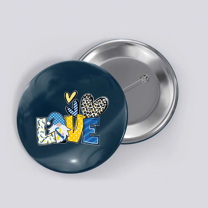 Down Syndrome Love Gnome Awareness Button