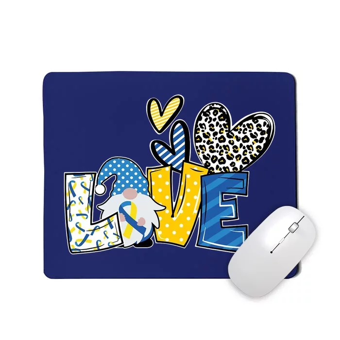 Down Syndrome Love Gnome Awareness Mousepad