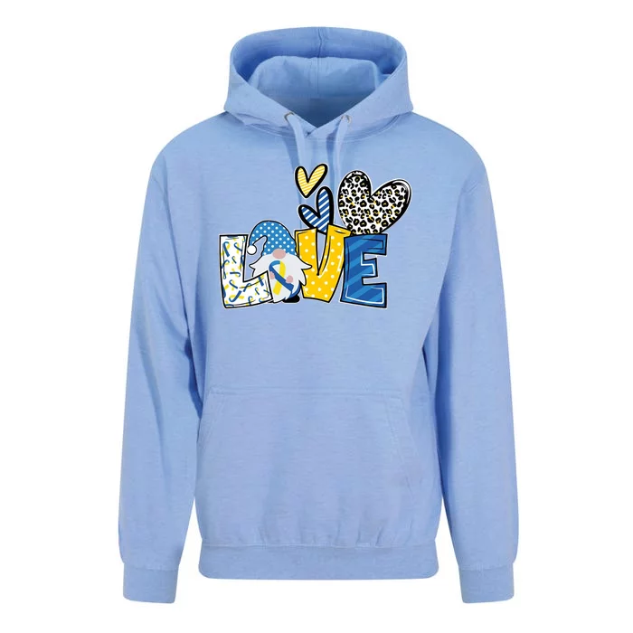 Down Syndrome Love Gnome Awareness Unisex Surf Hoodie