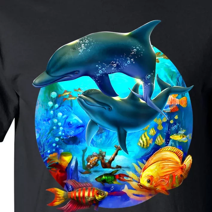 Dolphin Sea Life Save The Ocean Marine Biology Aquarium Tall T-Shirt