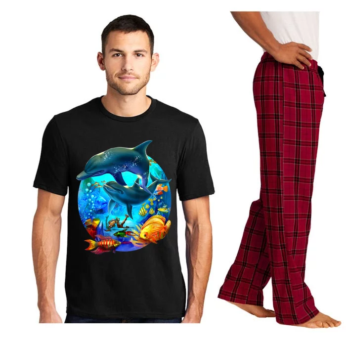 Dolphin Sea Life Save The Ocean Marine Biology Aquarium Pajama Set