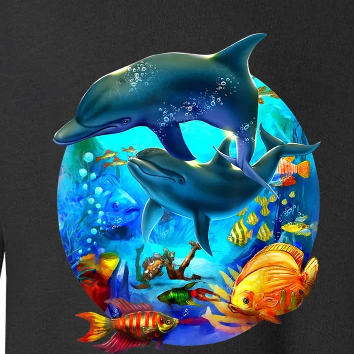 Dolphin Sea Life Save The Ocean Marine Biology Aquarium Toddler Sweatshirt