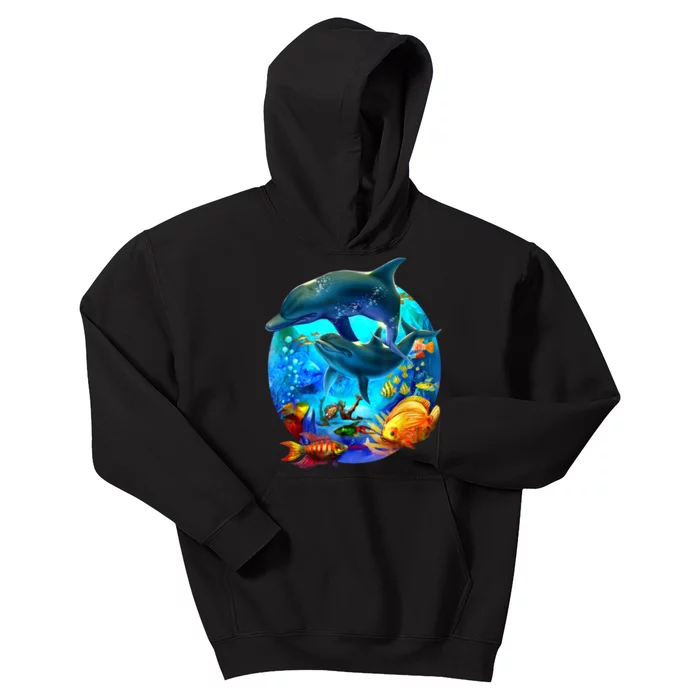 Dolphin Sea Life Save The Ocean Marine Biology Aquarium Kids Hoodie