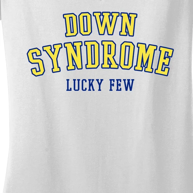 Down Syndrome Lucky Few Women's V-Neck T-Shirt