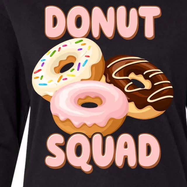 Donut Squad Lover Foodie Womens Cotton Relaxed Long Sleeve T-Shirt