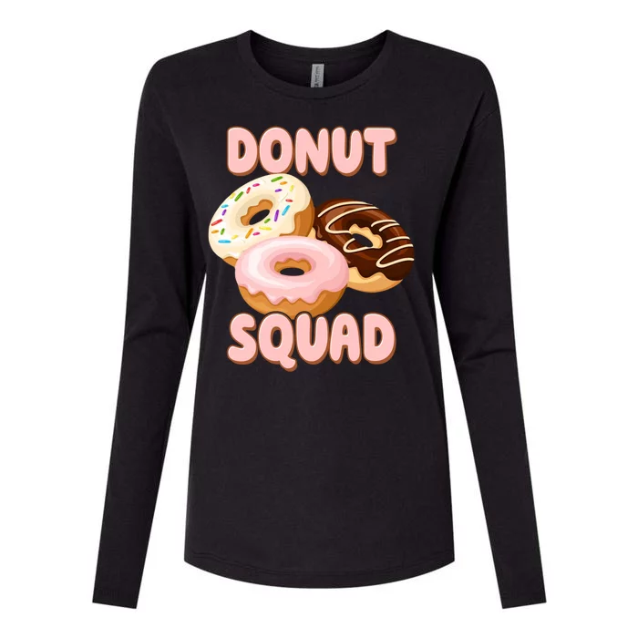 Donut Squad Lover Foodie Womens Cotton Relaxed Long Sleeve T-Shirt