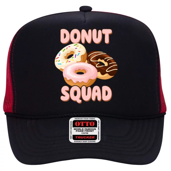 Donut Squad Lover Foodie High Crown Mesh Trucker Hat