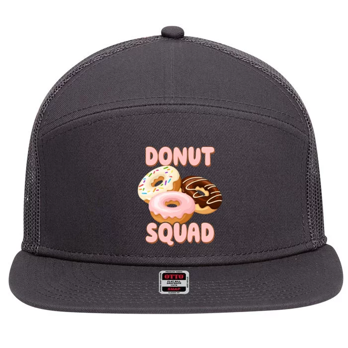 Donut Squad Lover Foodie 7 Panel Mesh Trucker Snapback Hat