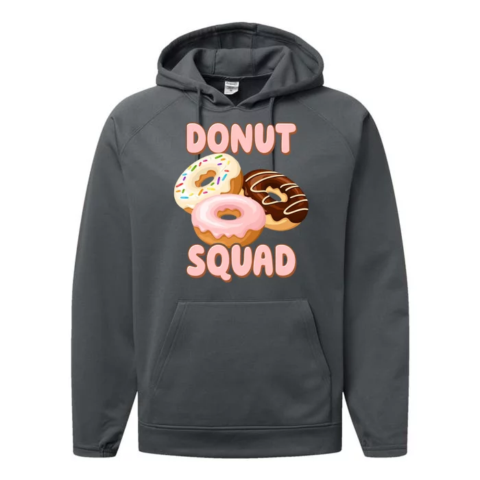 Donut Squad Lover Foodie Performance Fleece Hoodie