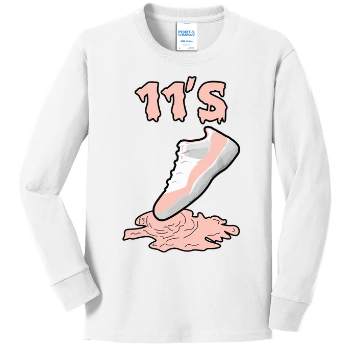 Drip Streetwear Loser Lover Matching Low Legend Pink 11s Kids Long Sleeve Shirt