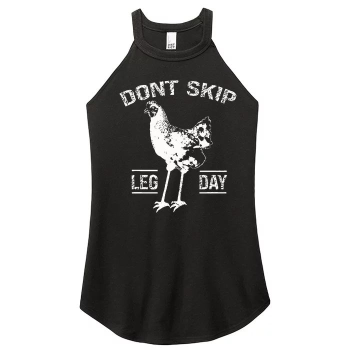 Dont Skip Leg Day Chicken Gym Workout Fitness Funny Women’s Perfect Tri Rocker Tank