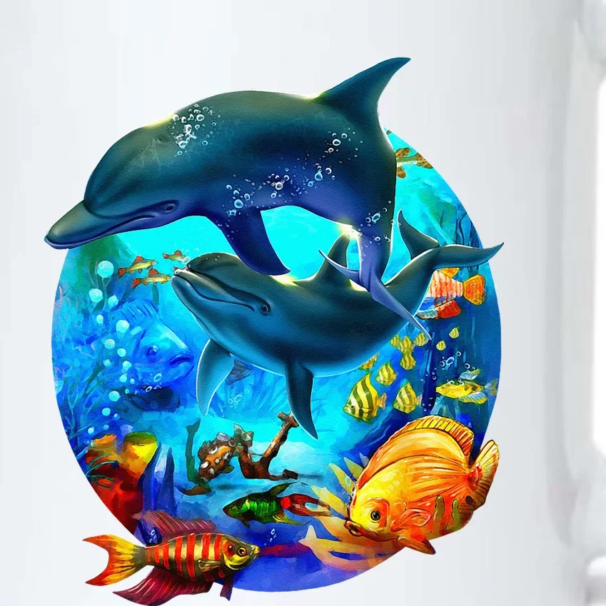 Dolphin Sea Life Save The Ocean Marine Biology Aquarium Black Color Changing Mug