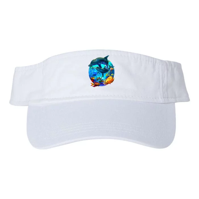 Dolphin Sea Life Save The Ocean Marine Biology Aquarium Valucap Bio-Washed Visor