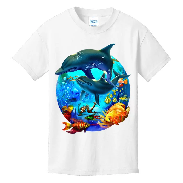 Dolphin Sea Life Save The Ocean Marine Biology Aquarium Kids T-Shirt