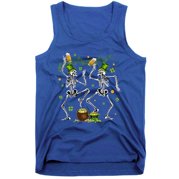 Dancing Skeletons Leprechaun Ing Beer St Patrick's Day Gift Tank Top