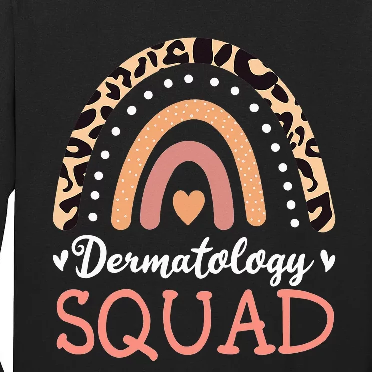 Dermatology Squad Leopard Rainbow Dermatologist Skin Doctor Tall Long Sleeve T-Shirt