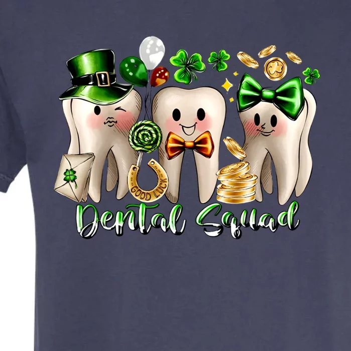 Dental Squad Luckiest Dentist Patrick's Day Shamrock Dentist Gift Garment-Dyed Heavyweight T-Shirt