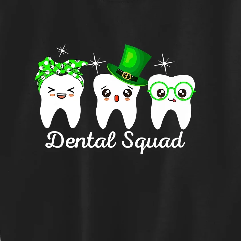 Dental Squad Lucky Shamrock Dental Hygienist St Patrick Day Kids Sweatshirt