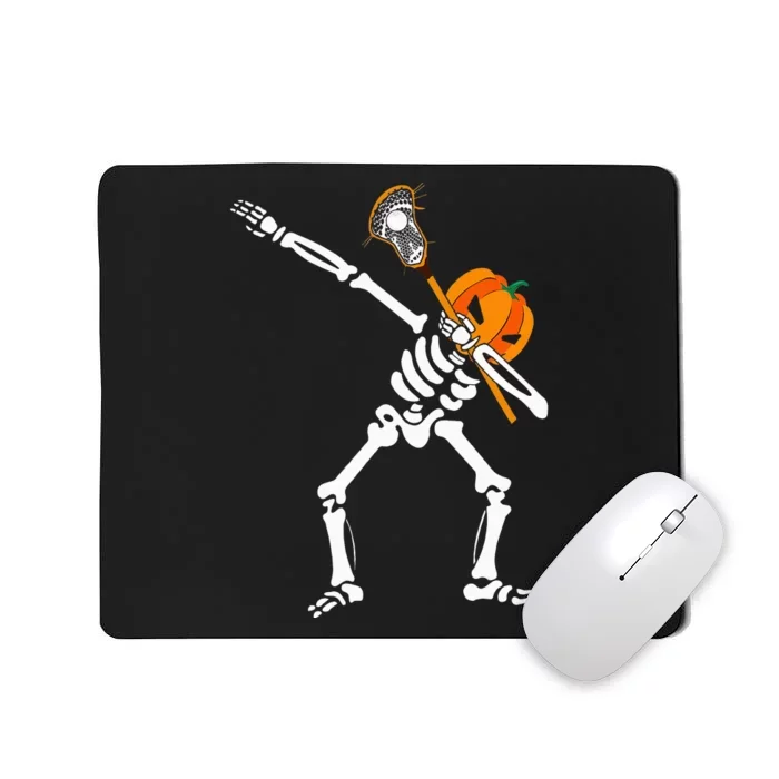 Dabbing Skeleton Lacrosse Sport Lover Halloween Costume Mousepad