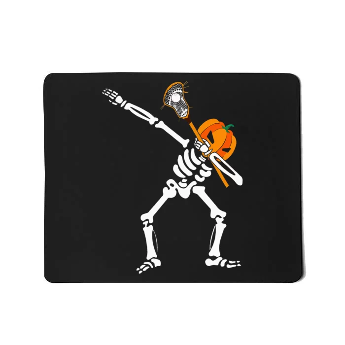 Dabbing Skeleton Lacrosse Sport Lover Halloween Costume Mousepad