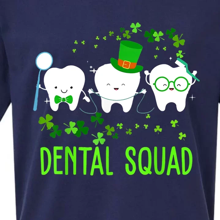 Dental Squad Lucky Shamrock Dental Hygienist St Patrick Day Gift Sueded Cloud Jersey T-Shirt