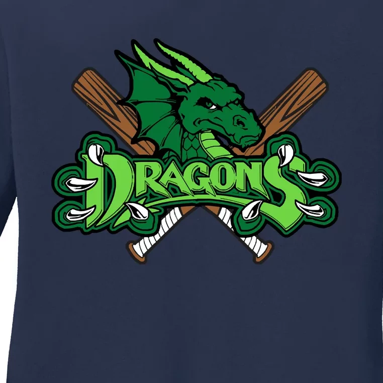 Dragons Sports Logo Ladies Long Sleeve Shirt