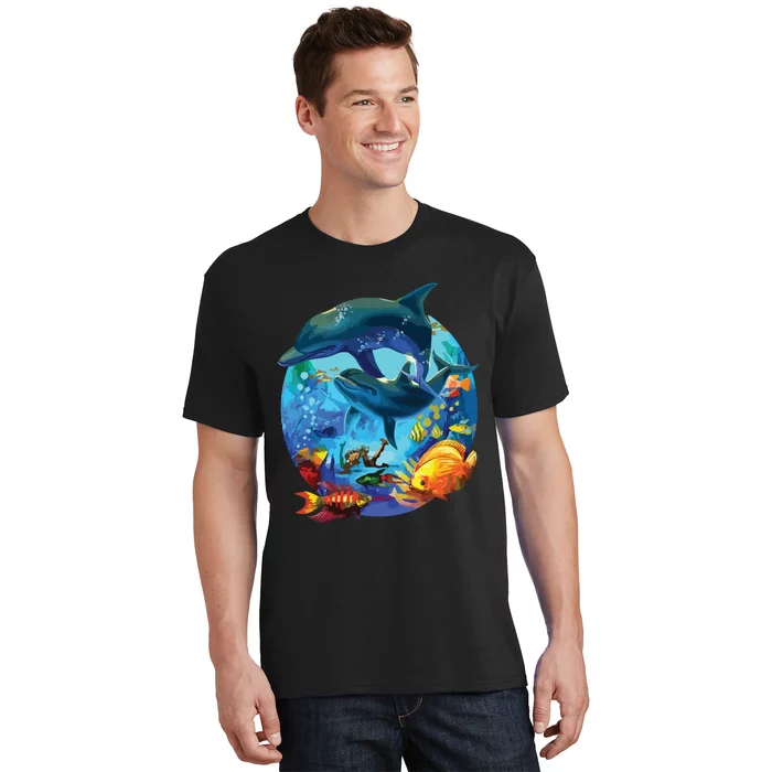 Dolphin Sea Life Save The Ocean Marine Biology Aquarium T-Shirt