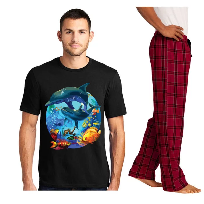 Dolphin Sea Life Save The Ocean Marine Biology Aquarium Pajama Set