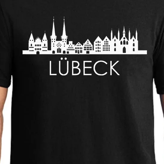 Die Stadt LüBeck Skyline Silhouette Germany LüBeck Pajama Set