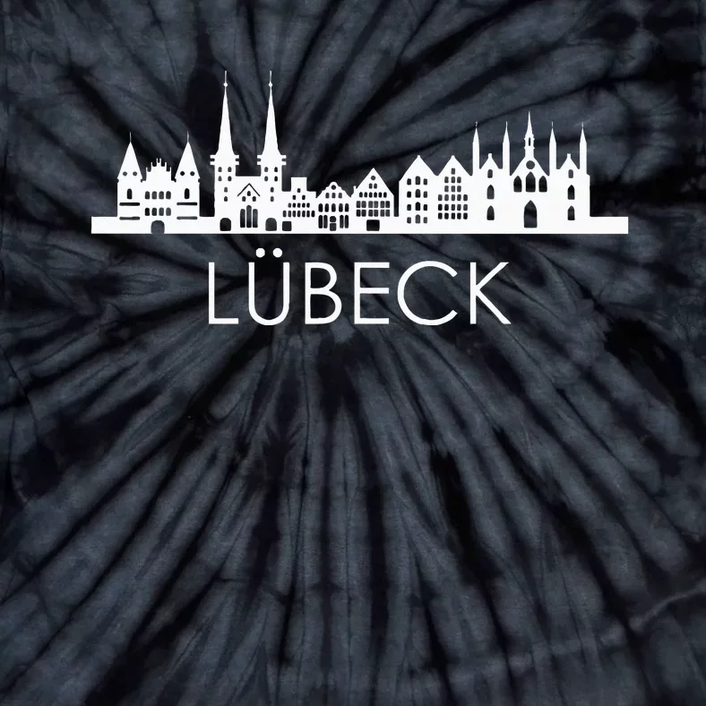 Die Stadt LüBeck Skyline Silhouette Germany LüBeck Tie-Dye T-Shirt