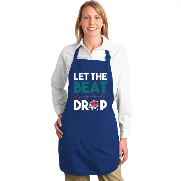 Dj S Let The Beat Drop Gift Full-Length Apron With Pocket