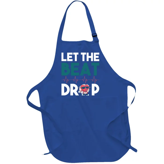 Dj S Let The Beat Drop Gift Full-Length Apron With Pocket