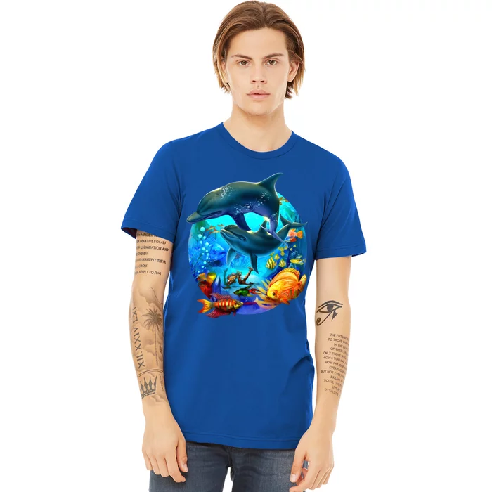 Dolphin Sea Life Save The Ocean Marine Biology Aquarium Gift Premium T-Shirt