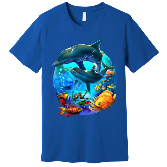 Dolphin Sea Life Save The Ocean Marine Biology Aquarium Gift Premium T-Shirt