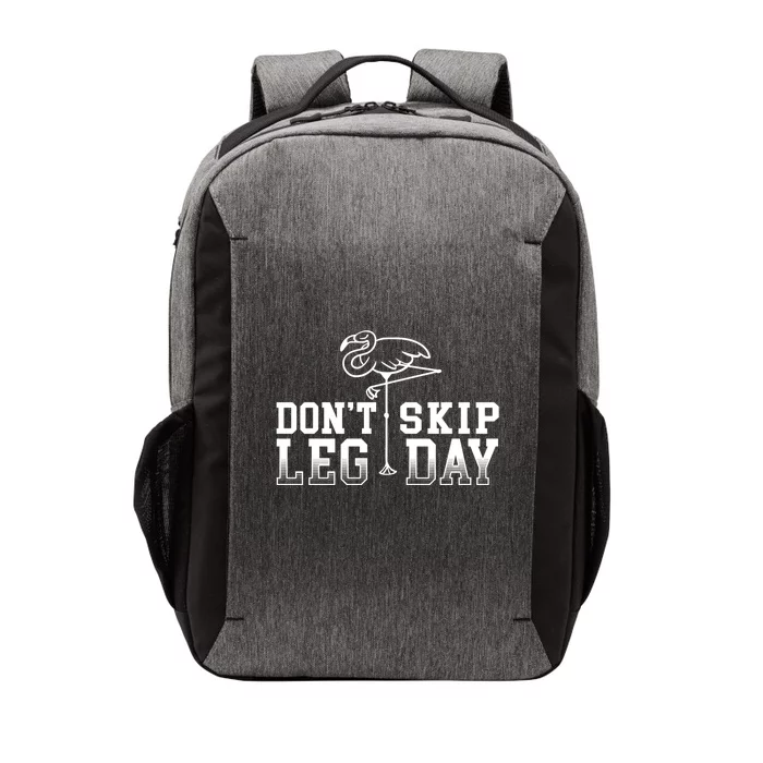 Don't Skip Leg Day Pink Flamingo Bird Fitness Workout Gift Vector Backpack