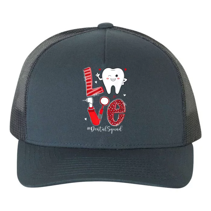 Dental Squad Leopard Tooth Love Dentist Hygienist Valentines Gift Yupoong Adult 5-Panel Trucker Hat