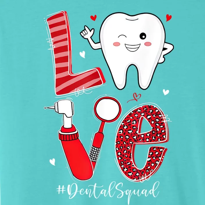 Dental Squad Leopard Tooth Love Dentist Hygienist Valentines Gift ChromaSoft Performance T-Shirt