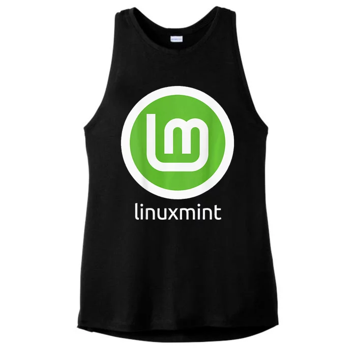 (Double Sided) Linux Mint Comfortable Familiar Computing Ladies Tri-Blend Wicking Tank