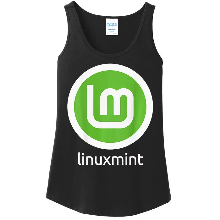 (Double Sided) Linux Mint Comfortable Familiar Computing Ladies Essential Tank