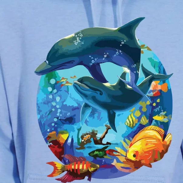 Dolphin Sea Life Save The Ocean Marine Biology Aquarium Unisex Surf Hoodie