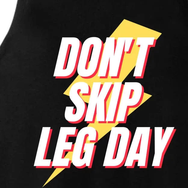 Don't Skip Leg Day Retro Workout Gym Fitness Squats Gift Ladies Tri-Blend Wicking Tank