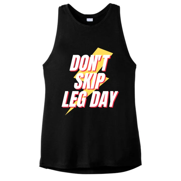 Don't Skip Leg Day Retro Workout Gym Fitness Squats Gift Ladies Tri-Blend Wicking Tank