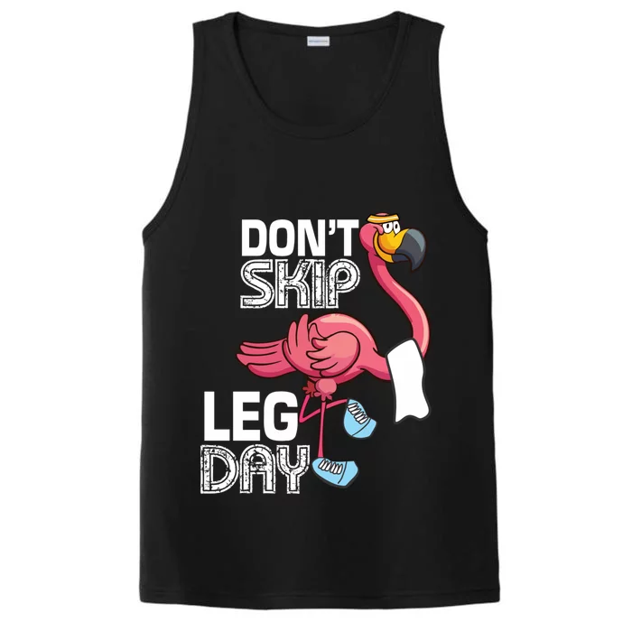 Don't Skip Leg Day Cute Flamingo Fitness Gym Workout Gift Performance Tank