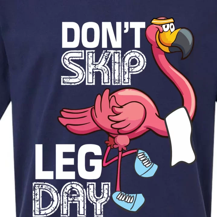 Don't Skip Leg Day Cute Flamingo Fitness Gym Workout Gift Sueded Cloud Jersey T-Shirt